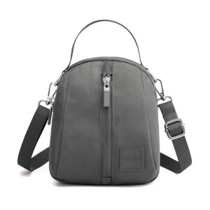 Storite Women's Stylish Small Lightweight Sling Crossbody Mini Shoulder Bag (18.5x16x7cm,Grey)
